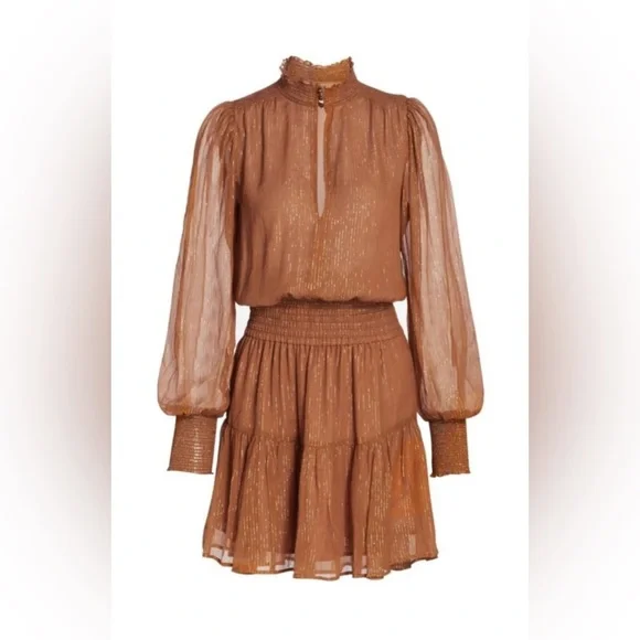 EUC A.L.C.- Silvie Smocked Mini Dress. Size 6